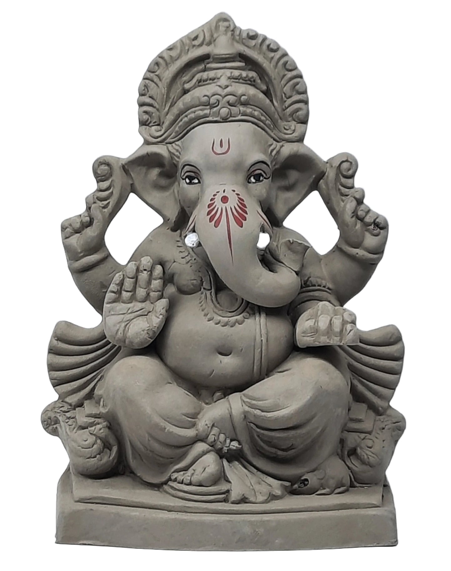 Ganesh Murti (Statue) Home Visarjan Kacchi Mitti Ganesh 20cm