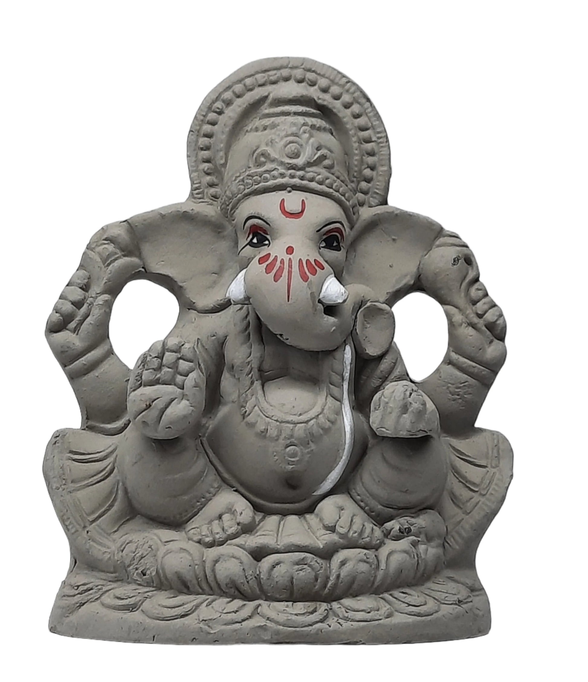 Ganesh Murti (Statue) Home Visarjan Kacchi Mitti Ganesh 15cm – Spice ...