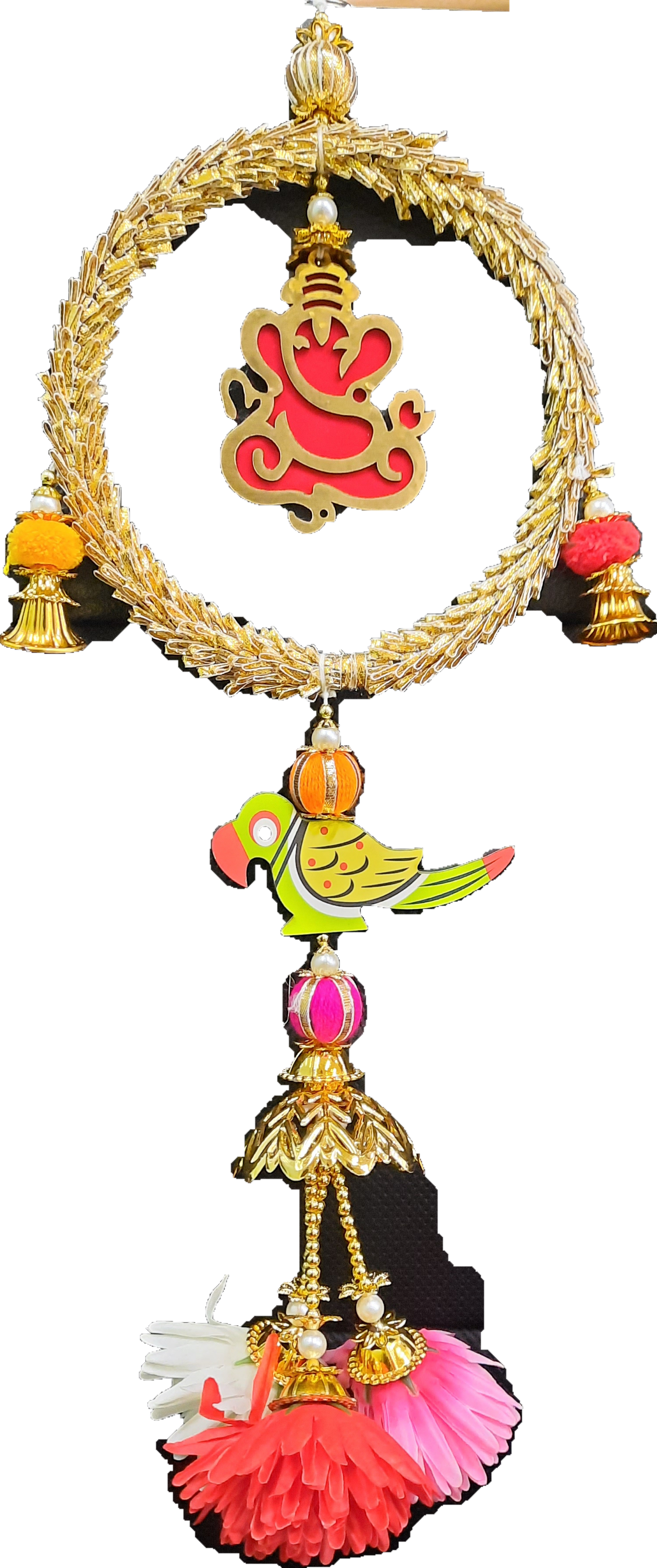 Set of 2 Ganeshji with Parot Hanging Toran