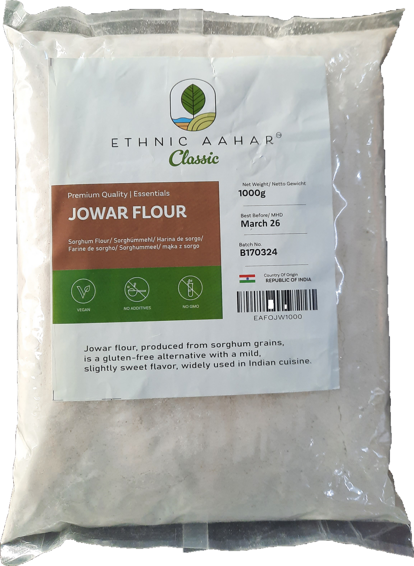 Ethnic Aahar Juwar Flour 1kg