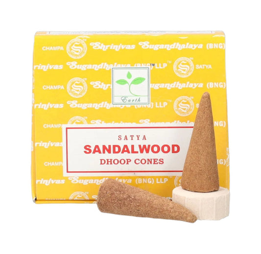 Satya Nag champa Sandalwood dhoop cones 12stk.