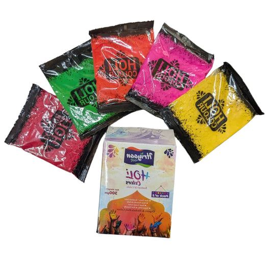 Hriyaan Holi Colours 300gm(Pack of 5 - 60gm each)