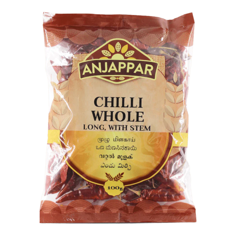 Anjappar Dried Chilli Whole 100gm