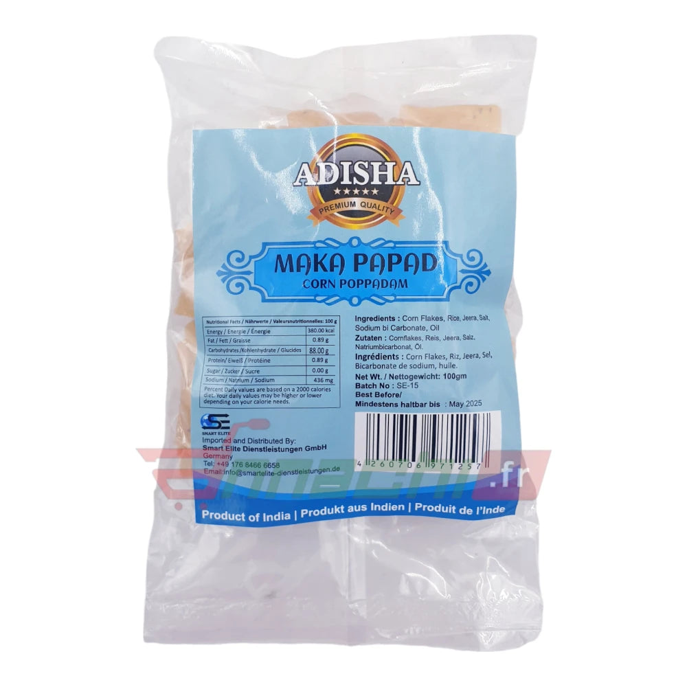 Adisha Makka(Corn) Papad 100gm