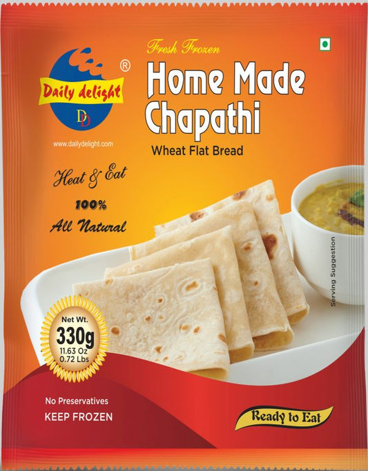 Frozen Daily Delight Home Made  Chapathi Chapati  330gm - Only Berlin Same Day Delivery