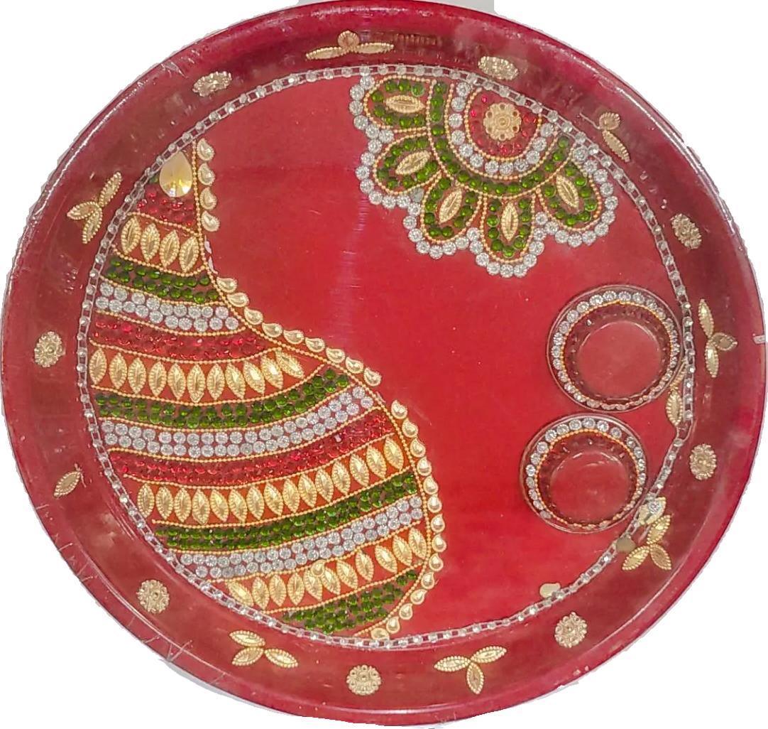 Pooja plate - Puja thali (25 cm diameter)