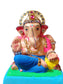 Ganesh Idol 6"  Home Visarjan Kacchi Mitti Ganesh (Eco Friendly -17) (Diamond)