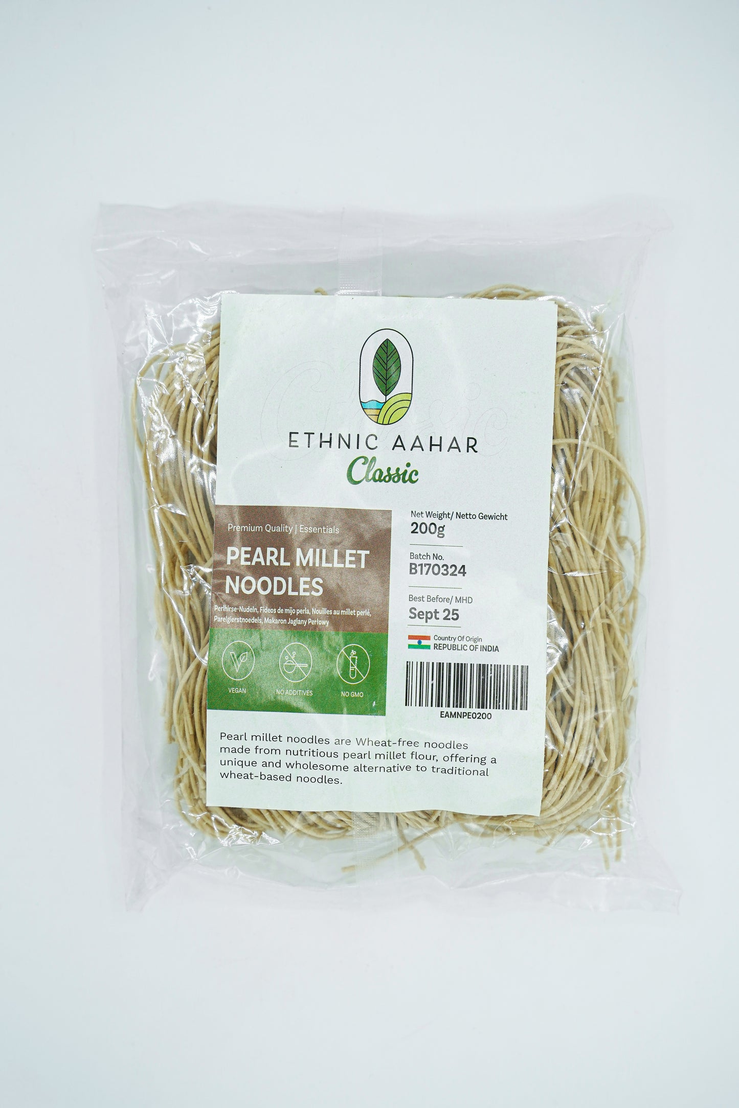 Ethnic Aahar Noodles (Pearl Millet) 200gm