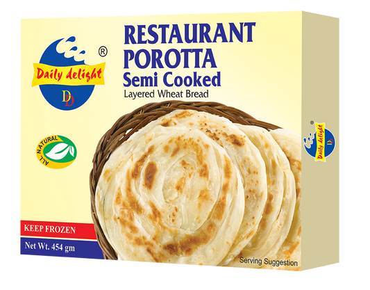 Frozen Daily Delight Restaurant Porotta 454gm - Only Berlin Same Day Delivery