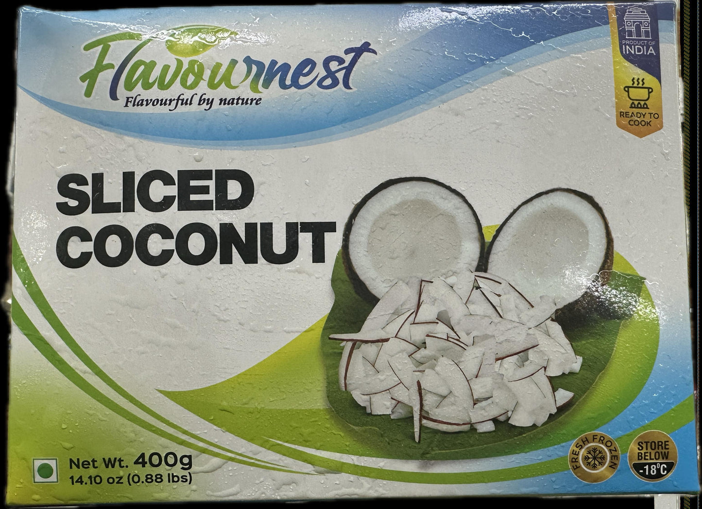 Frozen Flavournest Sliced Coconut 400gm - Only Berlin same day delivery