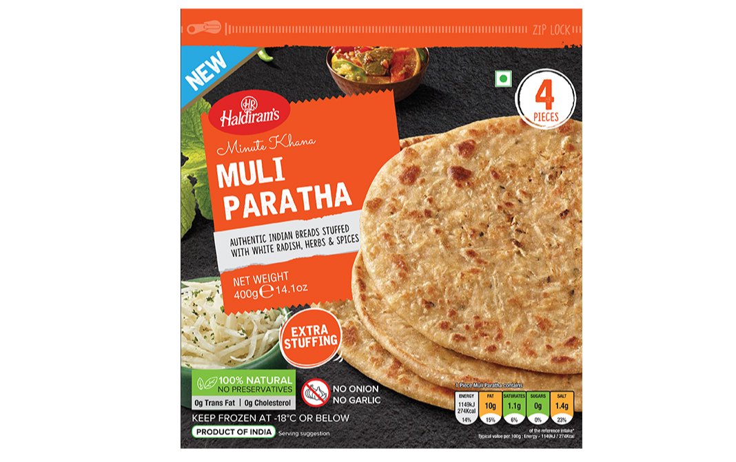 Frozen Haldiram's Muli Paratha 400gm - Only Berlin Same Day Delivery