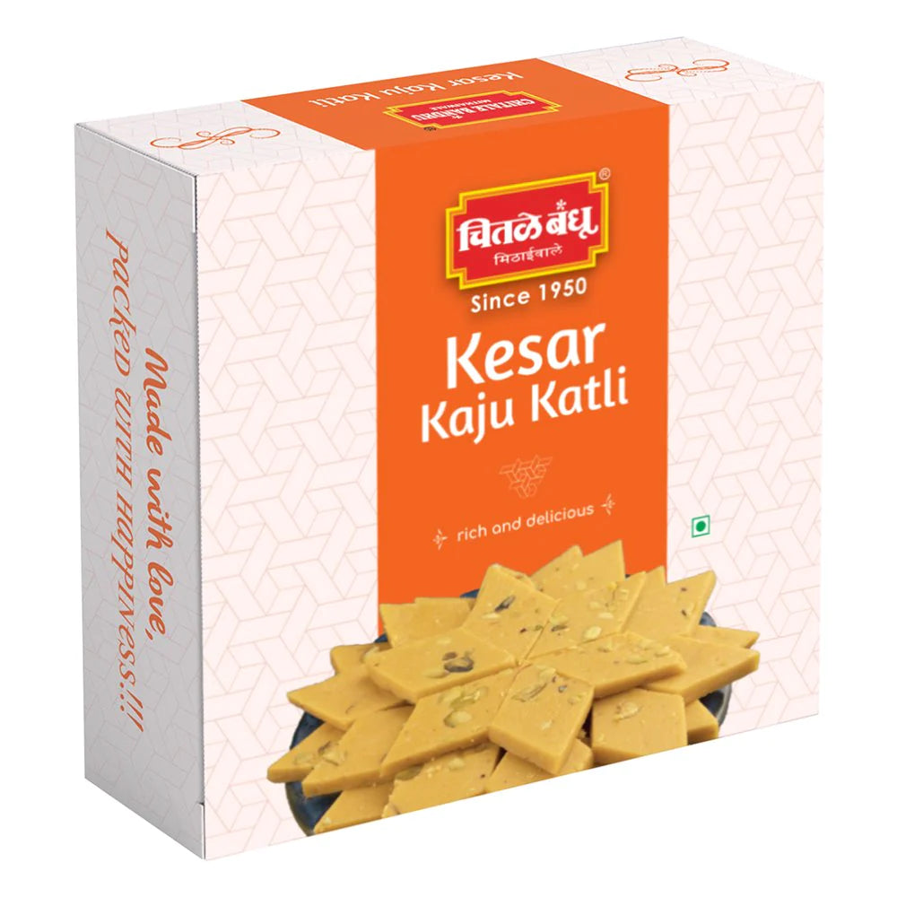 Chitale Bandhu Kesar Kaju Katli 250gm – Spice Village