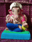 Ganesh Idol 6"  Home Visarjan Kacchi Mitti Ganesh (Eco Friendly -03) (COLOURED)