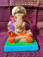 Ganesh Idol 6"  Home Visarjan Kacchi Mitti Ganesh (Eco Friendly -06) (COLOURED)