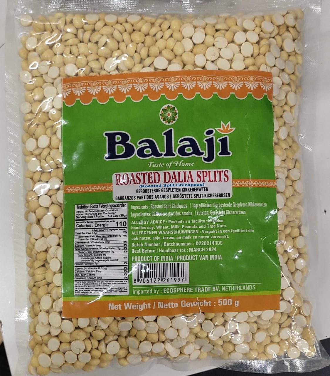 Balaji Roasted Daria (Dalia) Splits 500gm