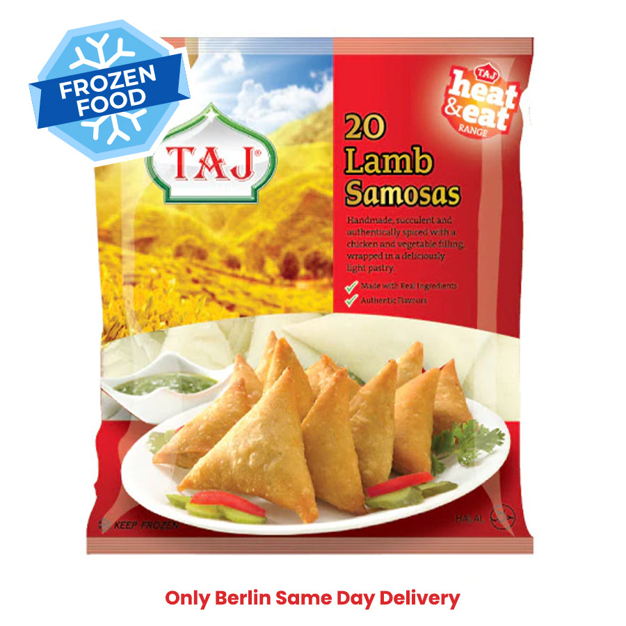 Frozen Taj Meat Samosas (20 pieces) 600gm - Berlin Same Day Delivery