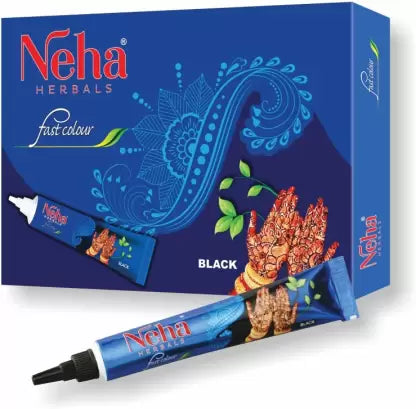 Neha (Fast Colour) Cone Black (1pcs) 15g