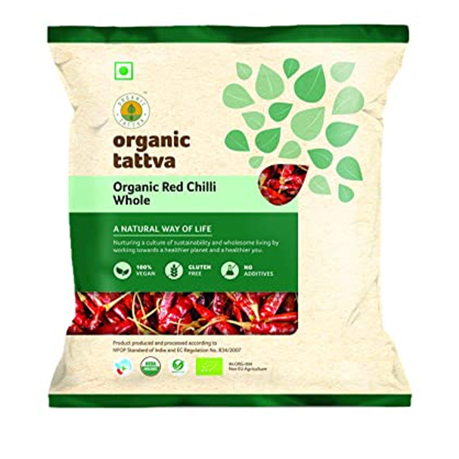 Organic Tattva Red Chilli Whole 100gm – Spice Village